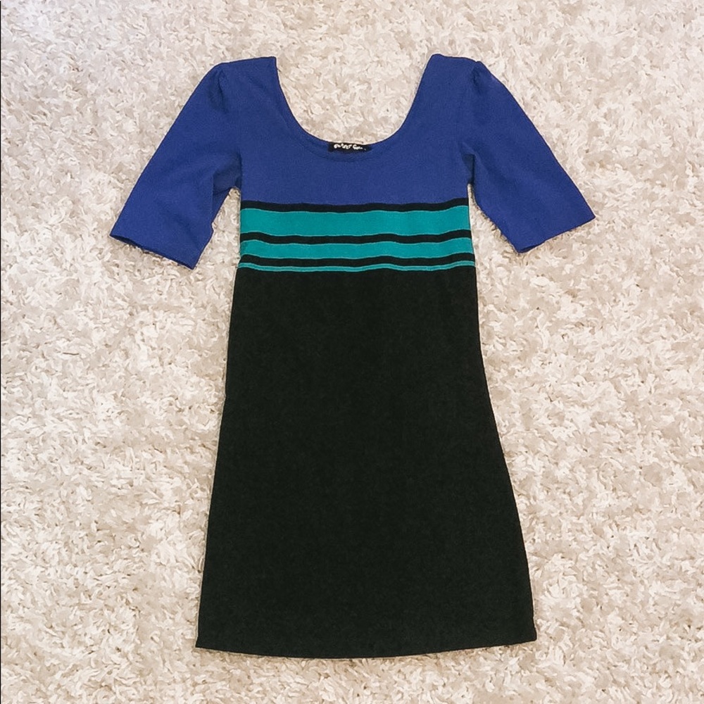 🌟Fitted Color Block Dress